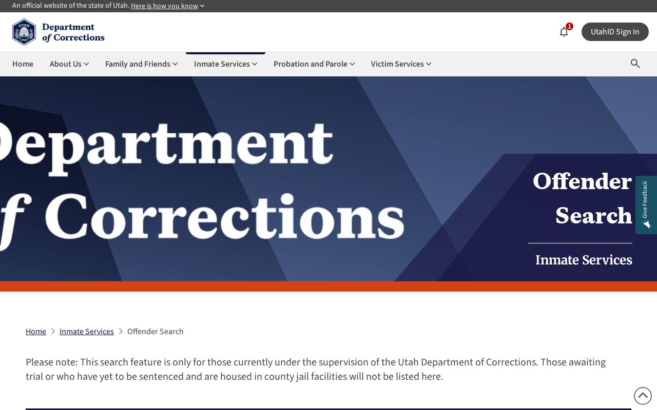 Pleasant Grove people search using the Utah offender locator