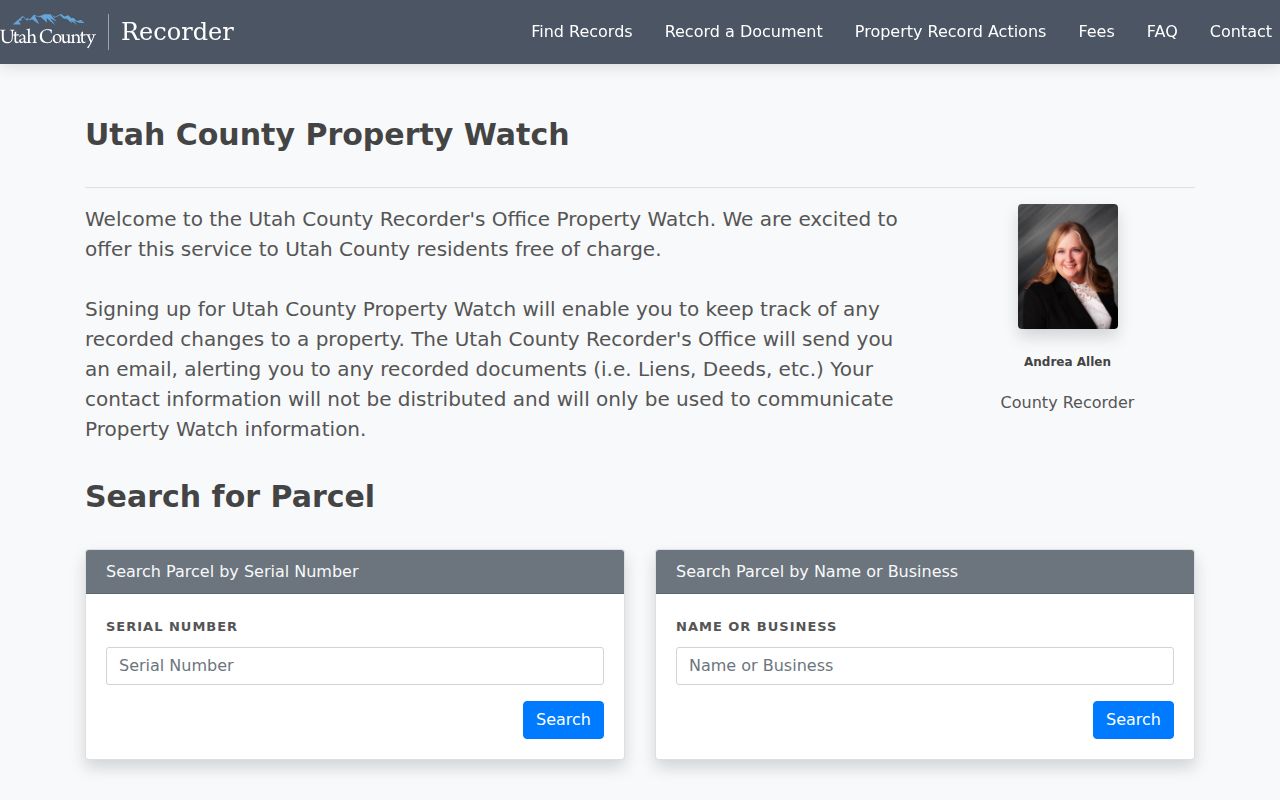 Pleasant Grove public records Property Watch search and signup
